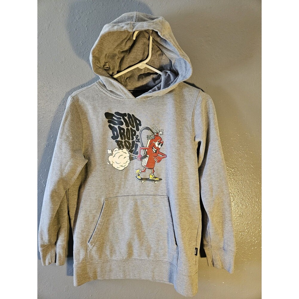 Vans Off The Wall Hoodie 'Stop Drop & Roll' Skater biker size med. pullover(A663